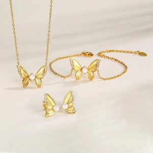S925 Silver Butterfly Set