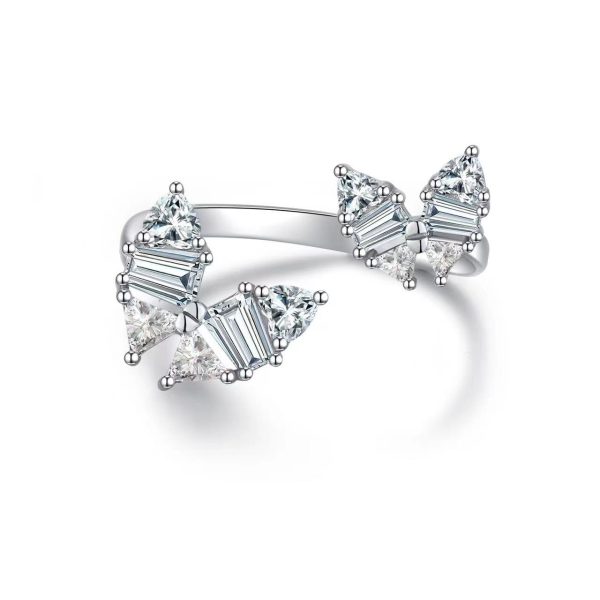 925 Sterling Silver Jewelry Wholesale Zircon Animal Decoration Adjustable Ring Butterfly Butterfly Style Rings - Image 2