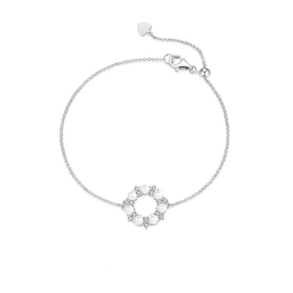 925 sterling silver bracelet inlaid with shell beads temperament light luxury bracelet - Image 2