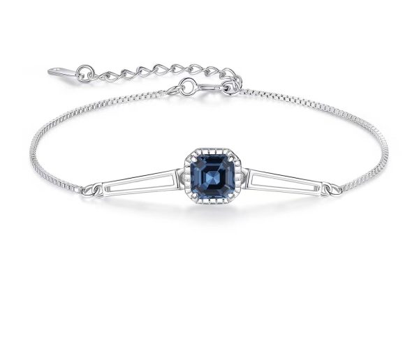 New Bracelet Women's S925 Sterling Silver European and American Popular Versatile Simple Crystal Bracelet Bracelet Wholesale - Image 2