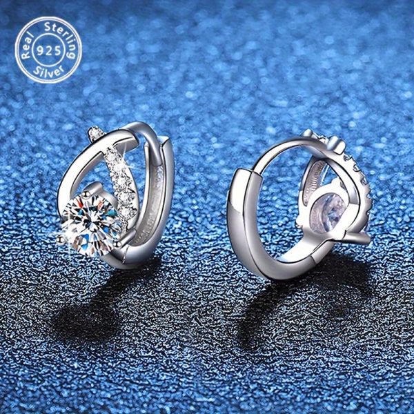 Elegant 0.5 Carat Moissanite Stud Earrings in 925 Sterling Silvery - Perfect for Daily Wear, Parties & Gifts | BLOVEMEE