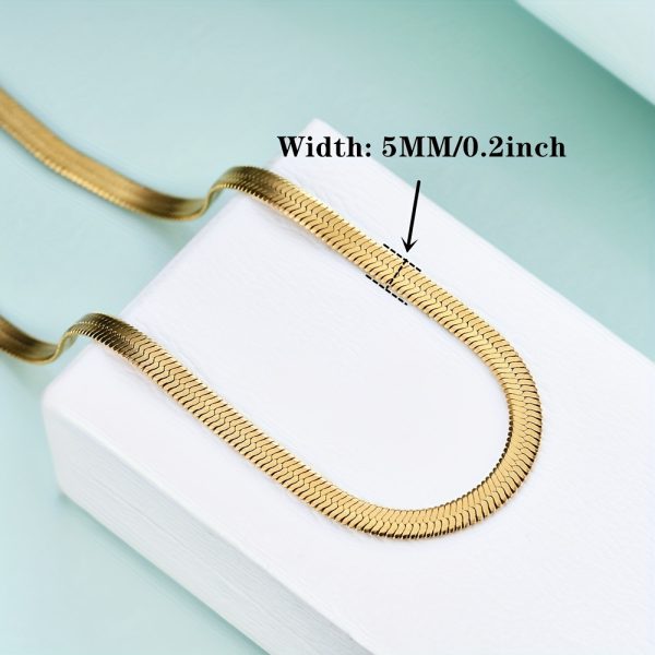 Fashion-Forward 5MM Stainless Steel Blade Cuban Chain Necklace - Bold & Stylish Clavicle Accessory for Couples - Image 5