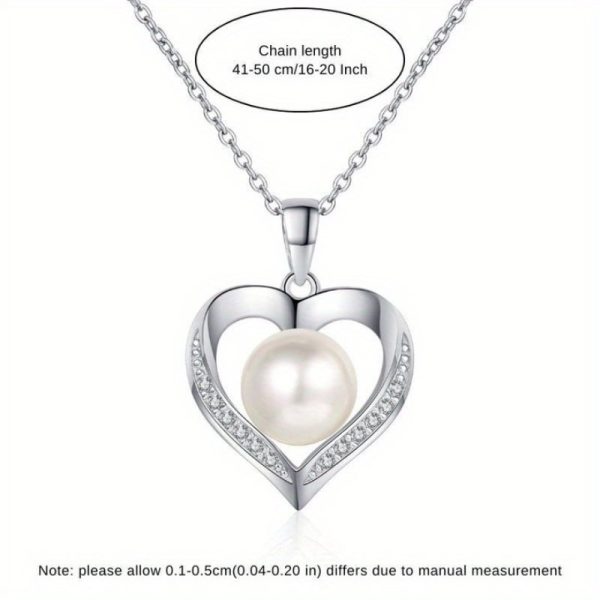 3.6GFreshwater Pearl1pc Freshwater Pearl Original Pendant, Cute Gift, Heart Wedding Necklace for Women, Exquisite Banquet Party Holiday Birthday Wedding Anniversary Gift Souvenir Gift, Unique Accessories - Image 4