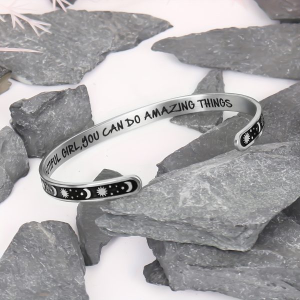 Stainless Steel Inspirational Cuff Bracelet For Women Her Easter Day Gifts Birthday Graduation Christmas Gifts - Image 10