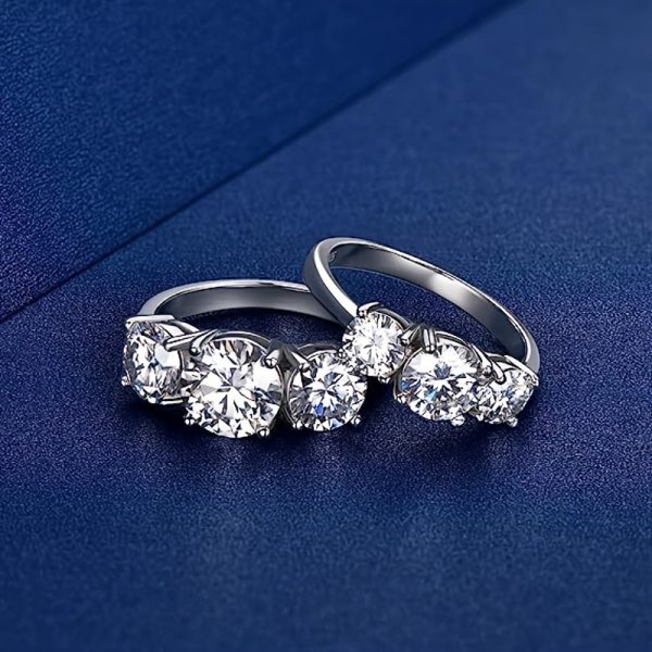 2u002F4 Carat Moissanite Solitaire Promise Ring - 925 Sterling Silver Wedding Band with High-Quality Craftsmanship and Sparkling Brilliance - Romantic Christmas Gift for Her with Luxurious Gift Box - Image 4