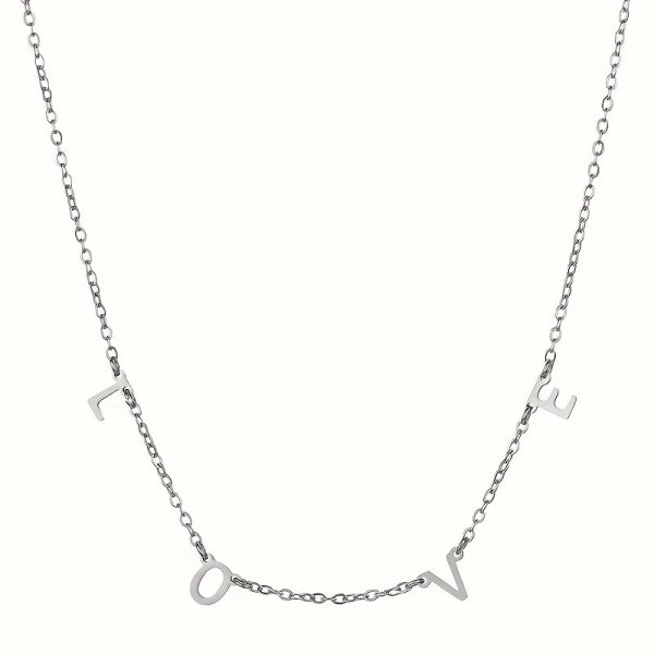 Unique Customizable Stainless Steel Name Pendant Necklace - Personalized Jewelry with English Letter, Golden DIY Initial, Ideal Gift for Women - Image 6