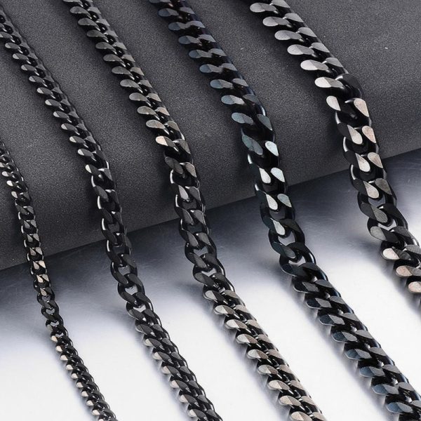 1pc Men's Stainless Steel Cuban Link Chain Necklace, Artificial Jewelry Accessories, 3.0mmu002F5.0mmu002F7.0mm Length 60cmu002F23.62'' - Image 8