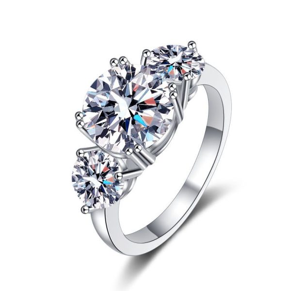 Sparkling Moissanite Engagement Ring - S925 Sterling Silver with Timeless Romance - Ideal Valentines Day Couples Gift in Luxury Box - Image 6