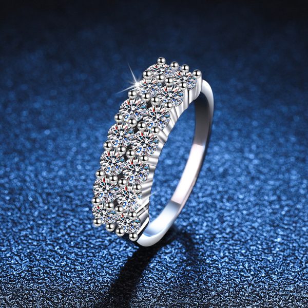 1.4 Carat Men's 925 Sterling Silver Moissanite Solitaire Ring, Engagement Wedding Gift with Gift Box and Cleaning Cloth - Image 4