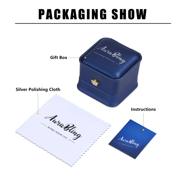 1pair S925 Rectangular Geometric Moissanite Stud Earrings For Men, With Gift Box - Image 5