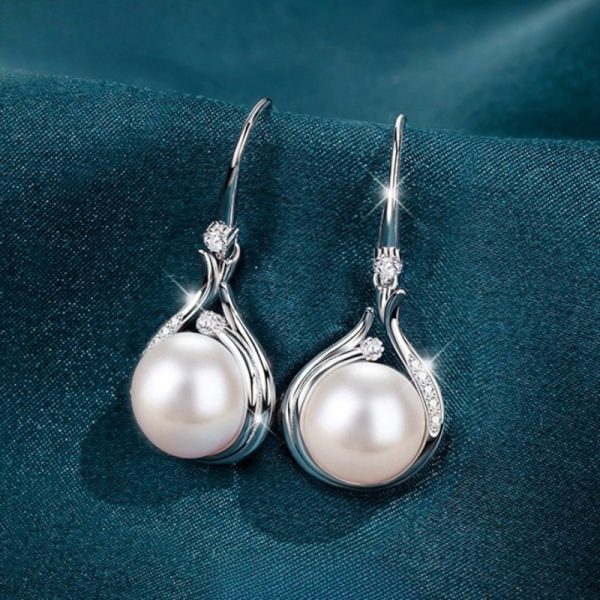 1pcu002F2pcs S925 Sterling Silver Freshwater Pearl Necklace and Earrings, Proposal Engagement Wedding Anniversary Gift - Image 3