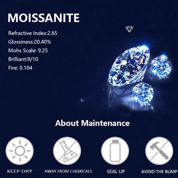 0.5 Carat Moissanite 925 Sterling Silver Pearl Necklace, Elegant and Gentle Fashion Trend - Image 7