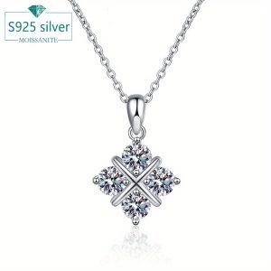 Elegant 925 Sterling Silver Dreamcatcher Pendant Necklace with Moissanite Stones, Vintage Simple Design, 18K Golden Plated, Suitable for Daily Wear and Special Occasions, Ideal Gift for Mardi Gras and Other Festivities