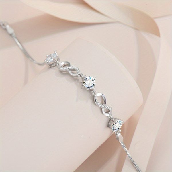 925 Sterling silver 1.5 carat Mosan eternal for Men to women Fresh sweet girl fashion trend Cute design sense of advanced creative personality Elegant temperament Luxury luxury luxury niche classic simple lively Send girlfriend Send - Image 4