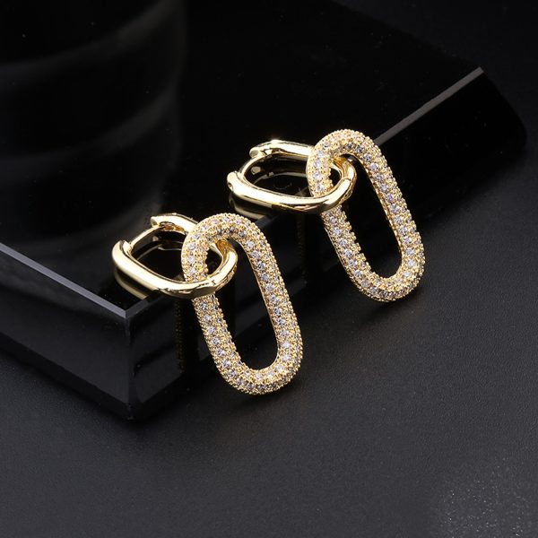 Chic Paperclip Link Dangle Earrings for Women - Lightweight, Minimalist Square Chain Design - Perfect Gift for Valentine's, Mother's Day, Christmas & More - Image 3