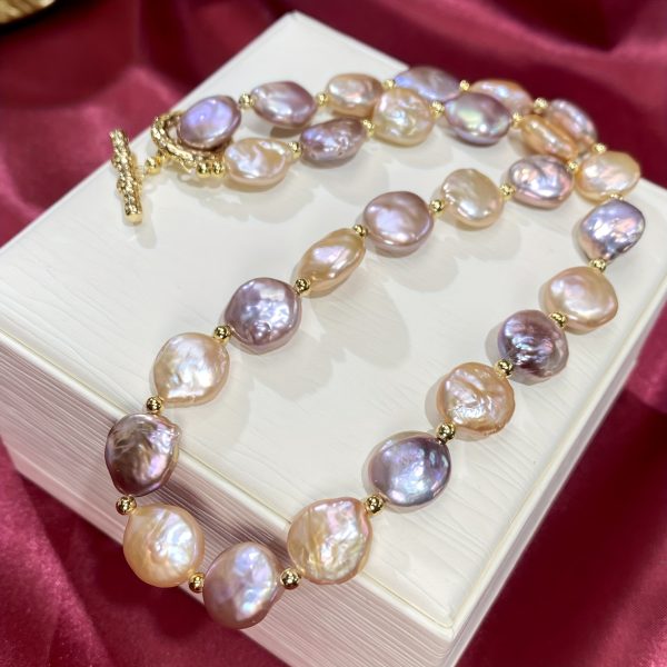 Elegant Men's Freshwater Pearl Necklace and Bracelet Set - Fashionable Summer Accessory with Unique Candy-Colored Beads, Perfect Gift Box Included - Image 6