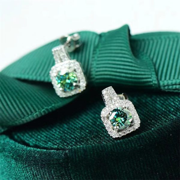 LOVESSOM Elegant 1 Carat Square Moissanite Stud Earrings - Vintage Luxury Design, 925 Sterling Silvery, Perfect for Casual Attire - Image 5