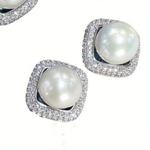 Elegant Freshwater Pearl Jewelry Set for Women - Includes Pendant, Stud Earrings & Ring | Perfect for Casual Attire & Gifting - Image 7