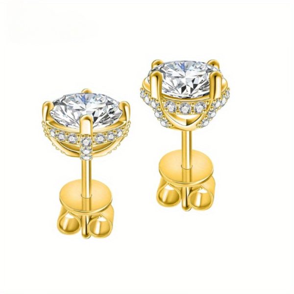 2x 1 Carat Moissanite, 925 Sterling Silver Earrings, Fashion Trend, Classic Style, Casual, Simple, Y2K Creative Design, Gift Box Included, Perfect for Birthday, Anniversary, Valentine's Day, Mother's Day, New Year, Daily Wear, Travel - Image 17