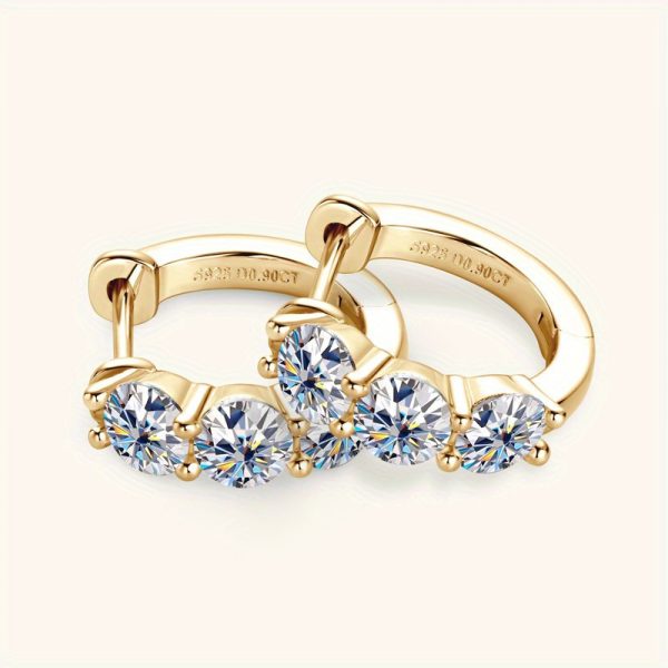 925 sterling silvery moissanite ladies light luxury earrings, elegant and generous, simple and versatile, suitable for daily wear, wedding party, banquet party, honeymoon, Halloween gifts for men and women, Christmas gifts, with gift box - Image 3