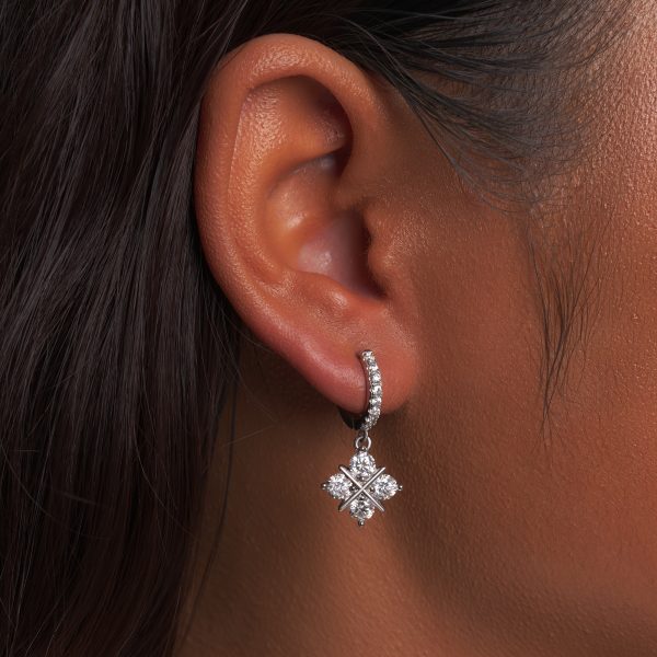 Silver One-of-a-kind 0.5ct*8pcs Moissanite Earrings Jewelry With Certificate Men's And Women's Fashion Earrings Birthday Party Gift Small Fragrance Design Black Friday Halloween Gift Christmas Gift Wedding Essentials With Gift Box - Image 2