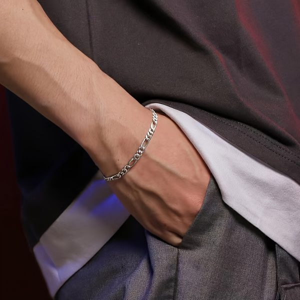 1pc Stainless Steel Chain Bracelet - Fashionably Cool Hip Hop Inspired Chain Link Design for Everyday Wear, Unisex for Men and Women, Perfect Gift for Fathers Day, Birthdays, or Any Special Occasion - Image 9
