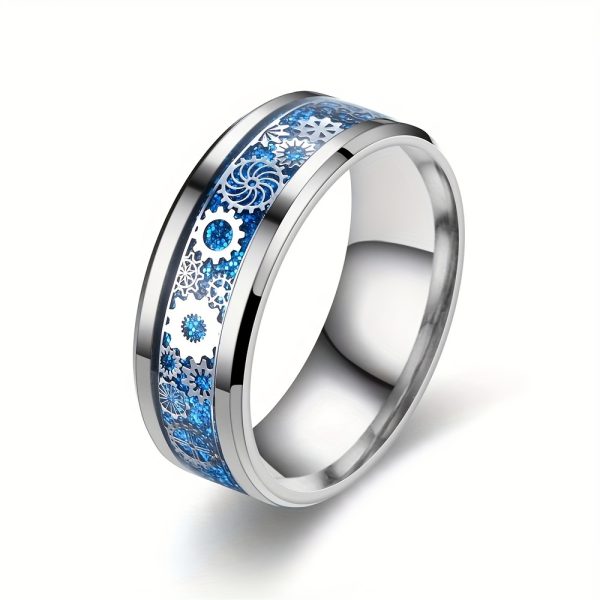 1pc Exquisite Punk Gear Stainless Steel Ring - Durable, Edgy Fashion Accessory for Men - Perfect Gift for Party, Banquet, Holiday, Birthday, Anniversary Celebrations - Image 6