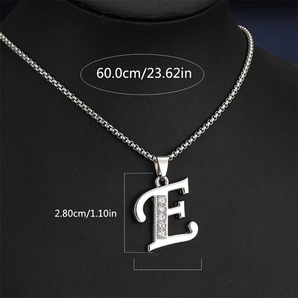 1pc Stylish Stainless Steel Initial Pendant Necklace - Personalize with 26 Letters - Perfect Holiday or Birthday Gift for Her - Image 8