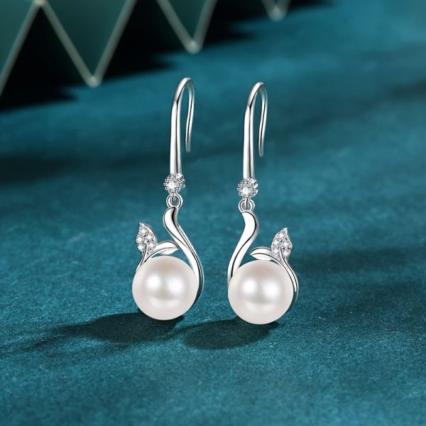 1pcu002F2pcs S925 Sterling Silver Freshwater Pearl Necklace and Earrings, Proposal Engagement Wedding Anniversary Gift - Image 5