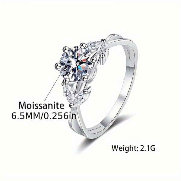 1 Carat Stunning Moissanite Solitaire Engagement Ring - Exquisite Rings for Women, Ideal Mother's Day Gift, Anniversary Present, or Birthday Surprise, Featuring a Dazzling Round Cut Gemstone and a Comfortable, Hypoallergenic Band