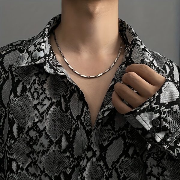 8pcsu002Fset Stainless Steel Fashion Necklace Set, Men's Casual Accessories, Father's Day Gift - Image 2