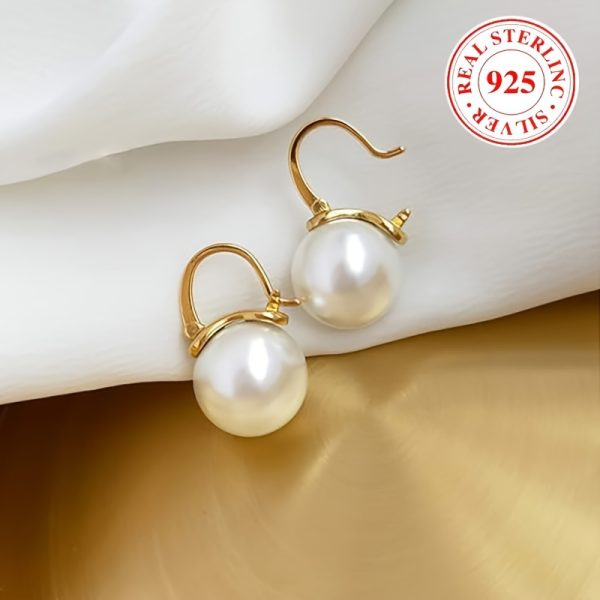 Luxurious Freshwater Pearl Dangle Earrings - Hypoallergenic Sterling 925 Silver, Simple Elegant Style, Perfect for Banquet and Daily Wear, Comfortable to Wear, Nickel-Free, Lead-Free, Long-Lasting Shine - Image 10