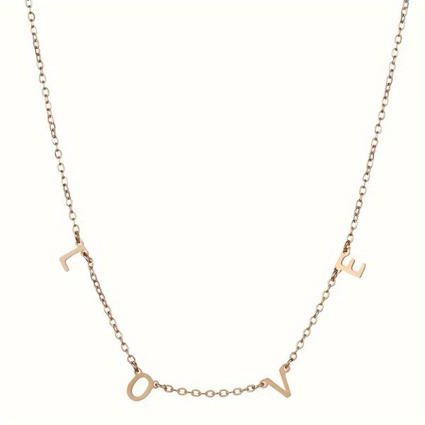 Unique Customizable Stainless Steel Name Pendant Necklace - Personalized Jewelry with English Letter, Golden DIY Initial, Ideal Gift for Women - Image 7