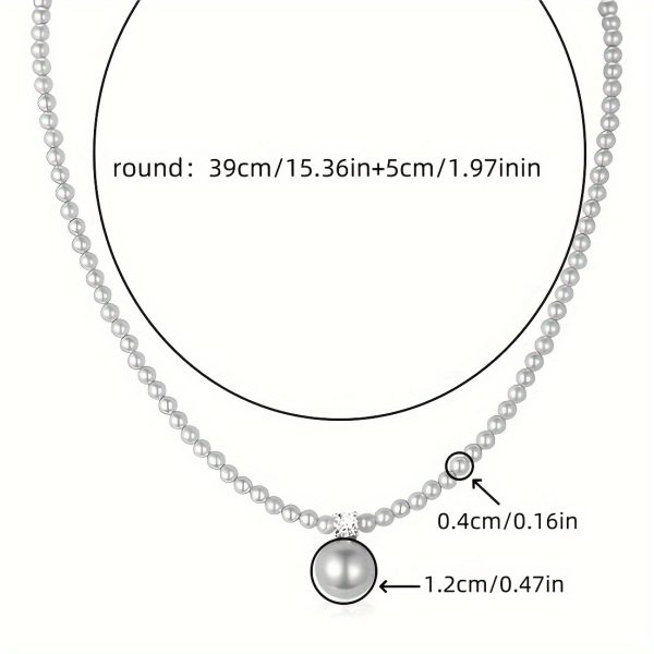 Luxury Freshwater Pearl Necklace Single Pearl Pendant Sexy Clavicle Chain No Plating Fashionable Light Luxury Design Daily Wear Sweater Chain - Image 5
