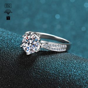 Women's Engagement Ring 3g 925 Silver 1-2Ct Moissanite  High End Dating Birthday Essential items