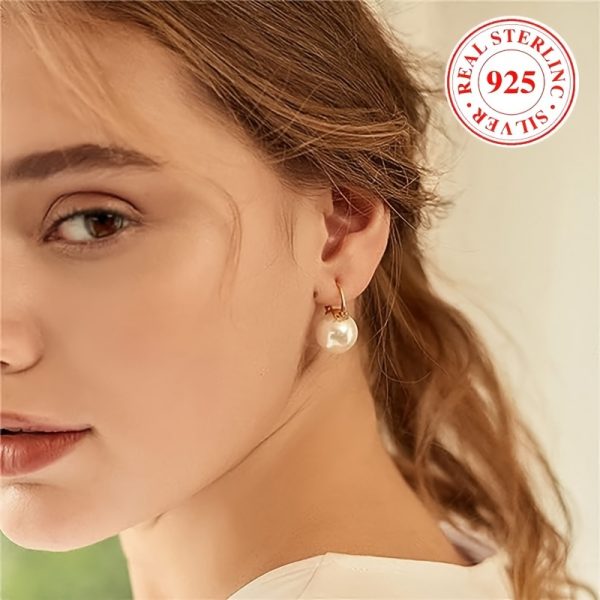 Luxurious Freshwater Pearl Dangle Earrings - Hypoallergenic Sterling 925 Silver, Simple Elegant Style, Perfect for Banquet and Daily Wear, Comfortable to Wear, Nickel-Free, Lead-Free, Long-Lasting Shine - Image 6