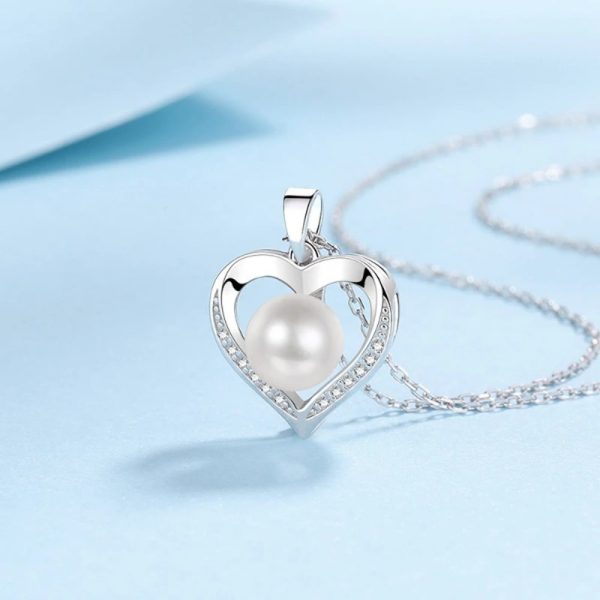 3.6GFreshwater Pearl1pc Freshwater Pearl Original Pendant, Cute Gift, Heart Wedding Necklace for Women, Exquisite Banquet Party Holiday Birthday Wedding Anniversary Gift Souvenir Gift, Unique Accessories - Image 3