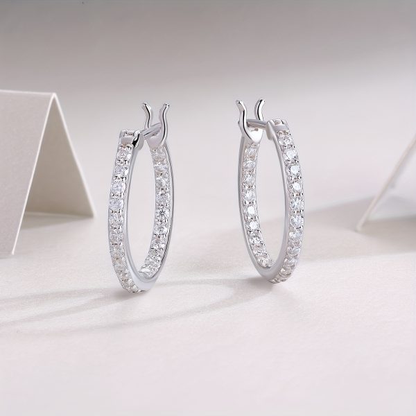 2pcsu002Fpair Moissanite Earrings, 925 Sterling Silver & 18k Gold Plated, Men's And Women's, Earrings, Studs, Jewelry Decoration, Valentine'S Day, Wedding Gift, Anniversary Gift, Birthday Gift - Image 2