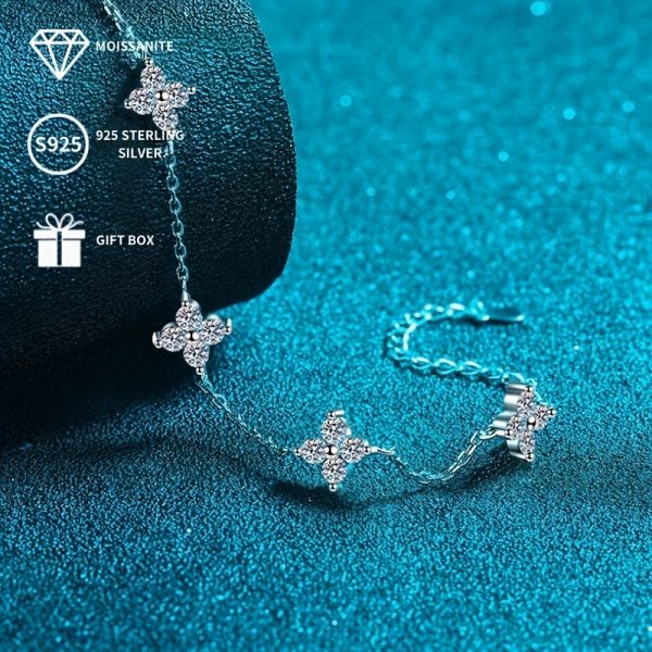 S925 Sterling Silver Moissanite Hexagonal Star Bracelet: Perfect for Mother's Day, Valentine's Day, Travel, Vacation, Birthday Parties, and Family Banquets - Image 8