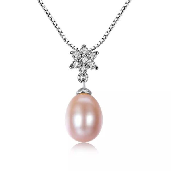 S925 Silver Natural Freshwater Pearl Necklace For Women Accessories Romantic Valentine's Day Gifts - Image 7