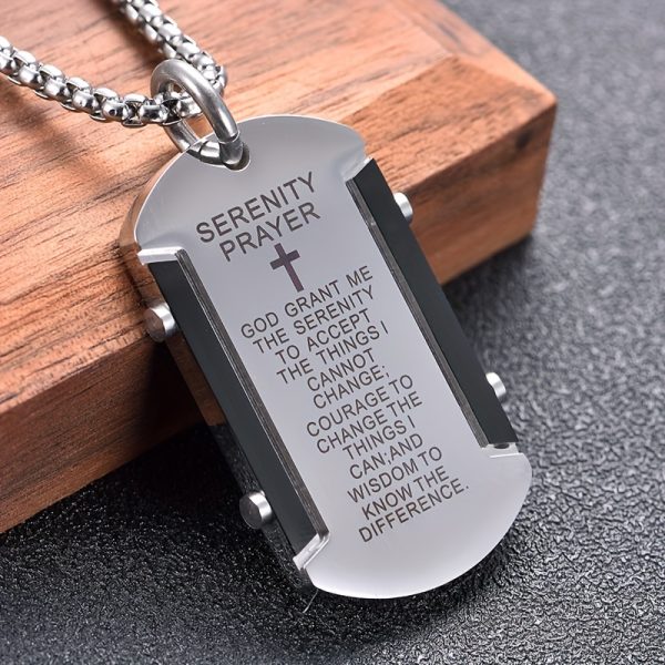 Unique Stainless Steel Cross Pendant Necklace - Durable Hip-Hop Military Tag Design, Anti-Scratch, Water Resistant, Perfect for Men and Women, Everyday Wear, Gift Idea - Image 4