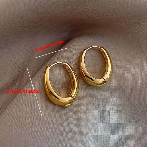 10 Pairs High-end Golden Geometric Ring Ear Hooks, Electroplated Non Fading Luxury Earrings for Mom - Image 7