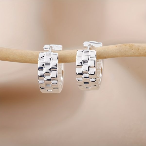 Vintage Leisure Style Stainless Steel Simple Glossy Hoop Earrings for Women Daily Casual Wear - Image 14