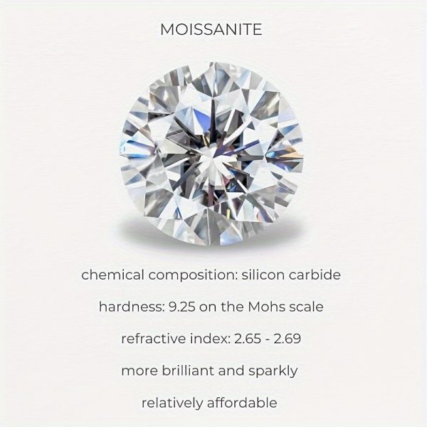 1pc 925 Silvery 2 Carat Round Moissanite Crown Ring, Fashionable 18K Gold Plated Ring, Casual for Man's Gift for Girlfriend, Proposal Engagement Wedding Ring, Anniversary Surprise, Creative Personality Gorgeous RingnMoissanite D Color VVS with CertificatenMain Diamond 2ctnWeight 5.9g, for Wedding - Image 7