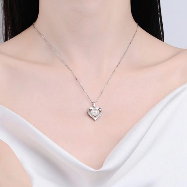 3.6GFreshwater Pearl1pc Freshwater Pearl Original Pendant, Cute Gift, Heart Wedding Necklace for Women, Exquisite Banquet Party Holiday Birthday Wedding Anniversary Gift Souvenir Gift, Unique Accessories - Image 5
