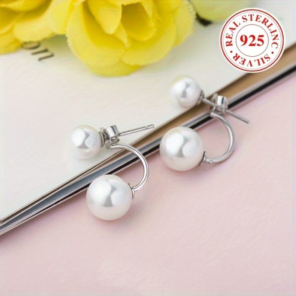 Elegant Freshwater Pearl Stud Earrings - Hypoallergenic 925 Sterling Silver, Delicate Vintage Style, Durable, Comfortable, Perfect for Sensitive Skin, Everyday Wear, and Special Occasions - Image 8
