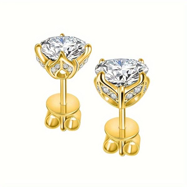 2x 1 Carat Moissanite, 925 Sterling Silver Earrings, Fashion Trend, Classic Style, Casual, Simple, Y2K Creative Design, Gift Box Included, Perfect for Birthday, Anniversary, Valentine's Day, Mother's Day, New Year, Daily Wear, Travel - Image 13