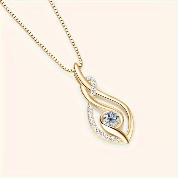 1 piece fine craftsmanship 18k gold plated 925 sterling silver main stone 0.25 carat high quality moissanite fine ladies fashion necklace engagement wedding confession anniversary send friends send loved ones family mother's day gift - Image 3