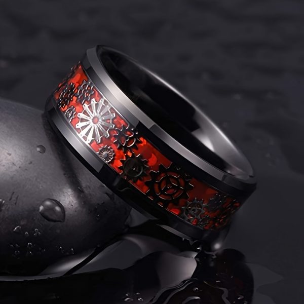 1pc Exquisite Punk Gear Stainless Steel Ring - Durable, Edgy Fashion Accessory for Men - Perfect Gift for Party, Banquet, Holiday, Birthday, Anniversary Celebrations - Image 7