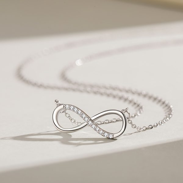 A High Quality 925 Sterling Silver 5A zirconia Necklace Earrings Jewelry Set, Lead-free, Nickel-free Italian Process Mirror Polishing Treatment, Simple Fashion Valentine's Day Graduation Season Anniversary Gift, With A Beautiful Gift Box - Image 2